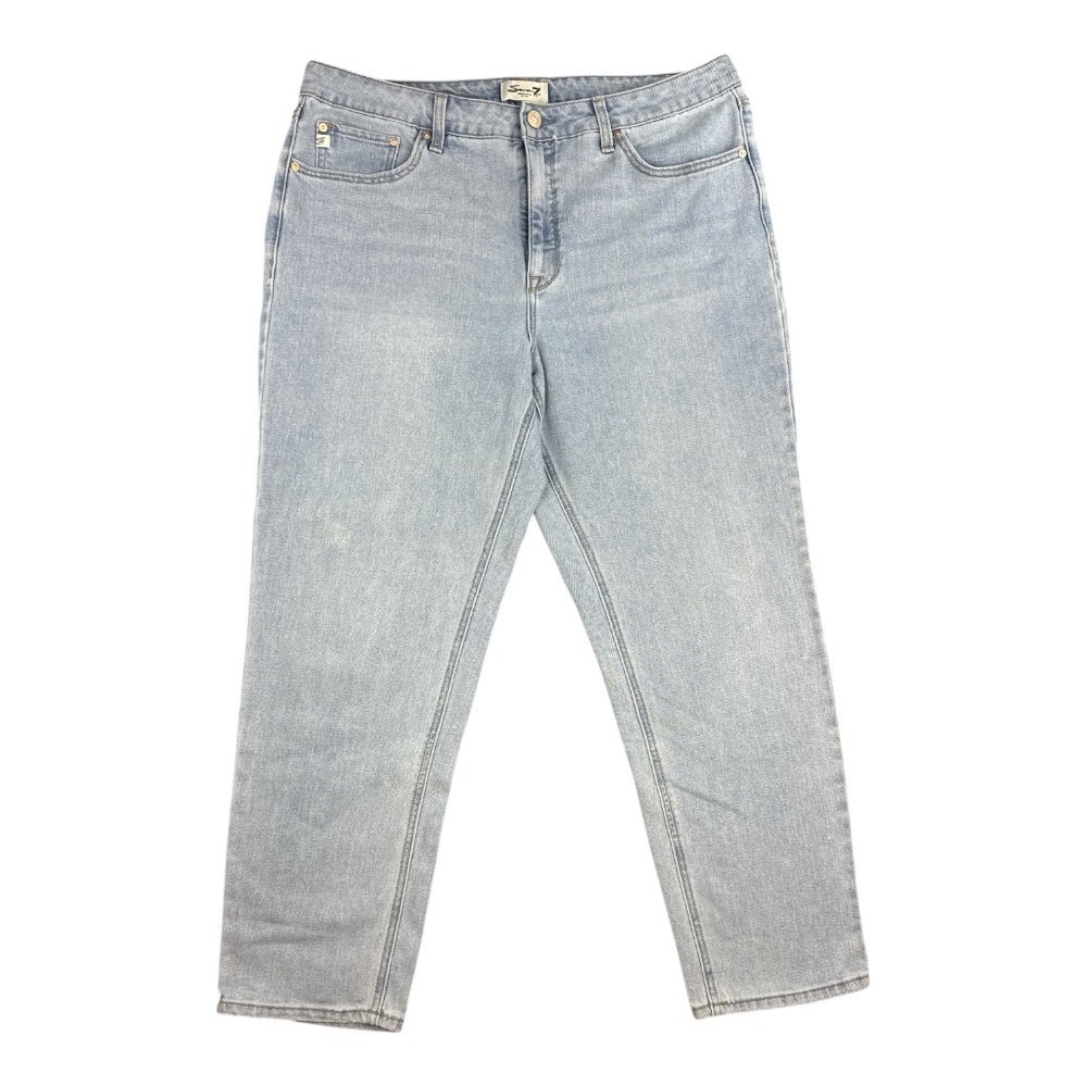 Seven7 Premium Brand Womens Straight Leg Light Wash High Rise Jeans Size 16